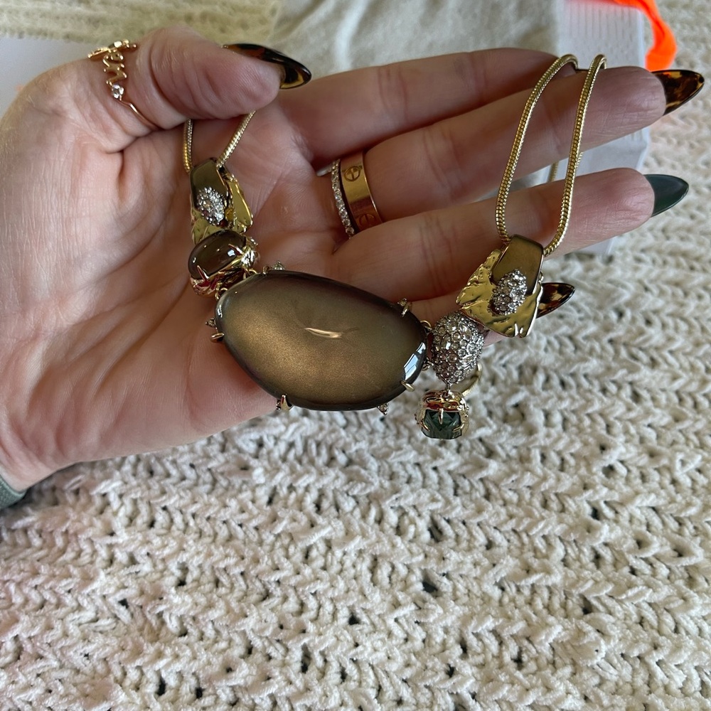 Alexis Bittar Gold and Silver Necklace with Stone Accents - Picture 7 of 7